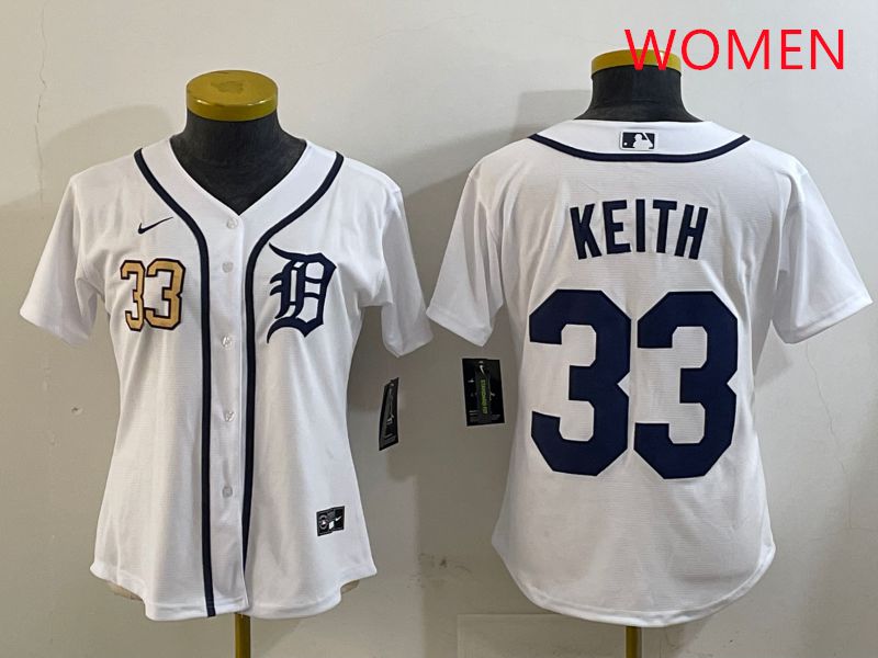 Women Detroit Tigers 33 Keith White Game 2025 Nike MLB Jersey style 2